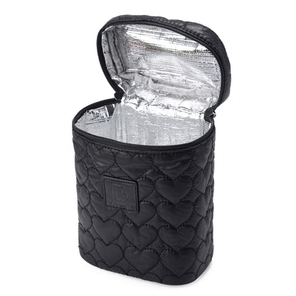 Florence diaper bag 17L black - shoulder bag, care bag - hard-wearing - incl. cool bag, changing mat and stroller hooks - nylon