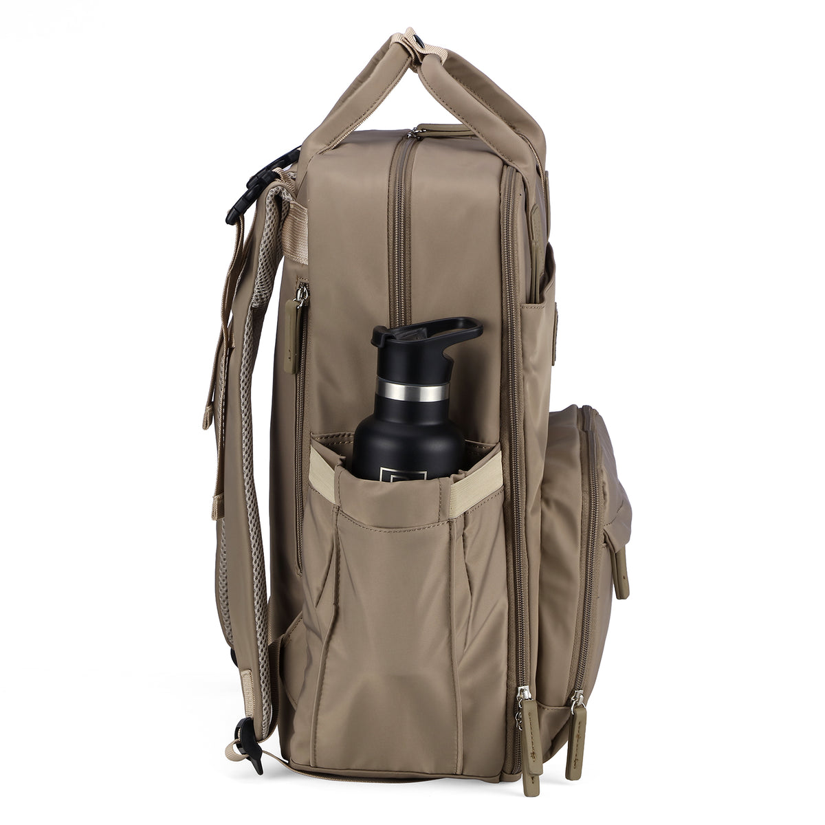 Brisby slijtvaste Luiertas – verzorgingstas – met buggymontage - Natural Greige