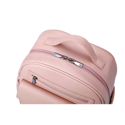 Venezia durable backpack pink - PU leather - 14 inch laptop compartment - water-repellent