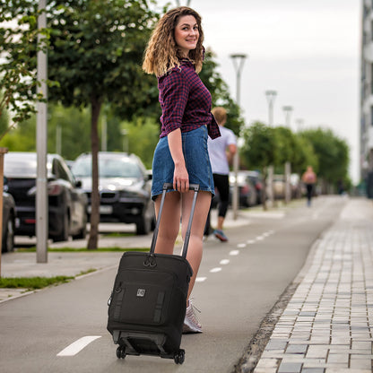 Boodschappentrolley met koelvak 32L zwart - Ideaal voor boodschappen - incl. koelelementen - waterafstotend - verstelbaar handvat