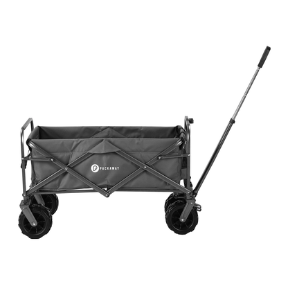 Bolderkar XL grijs -  tot 80 kg - heavy duty - 90L - opvouwbaar - wasbaar polyester - 98x45 cm