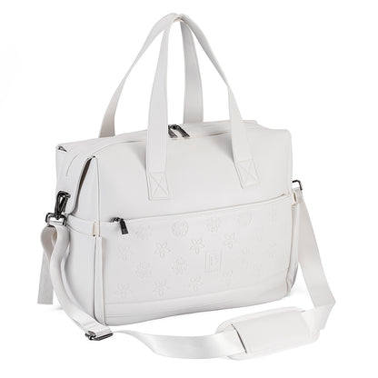 Venezia weekend bag white - shoulder bag - travel bag - hand luggage - hard-wearing - incl. hanging hooks - PU leather