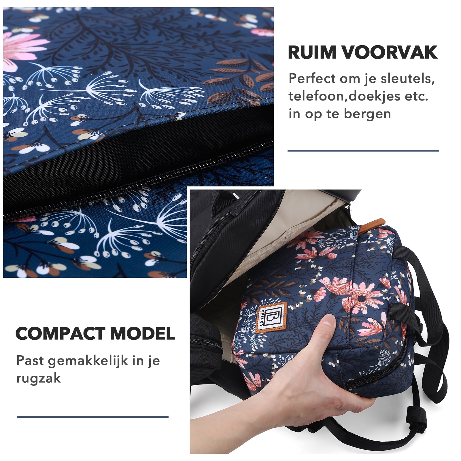 Brisby Koeltas Lunchtas 4L - Waterafstotend - Geïsoleerde Kolftas - Inclusief Koelelement - Japanese Flower