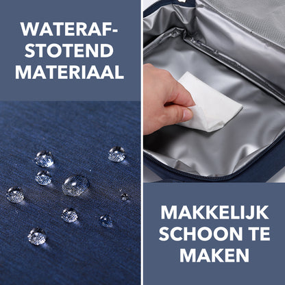 Brisby Koeltas & Lunchtas 2,5 Liter voor Kinderen - Inclusief Koelelement & Naamkaartje - Blauw