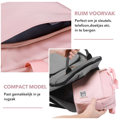 Brisby Koeltas Lunchtas 4L - Waterafstotend - Geïsoleerde Kolftas - Inclusief Koelelement - Smooth Pink