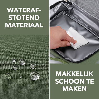 Brisby Koeltas & Lunchtas 2,5 Liter voor Kinderen - Inclusief Koelelement & Naamkaartje - Eenhoorn - Groen