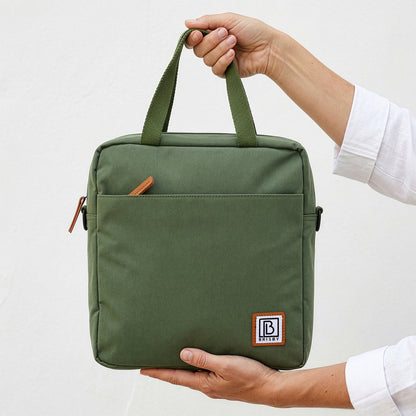 Brisby Koeltas Lunchtas 7L - Inclusief 2 Koelelementen & Schouderband - Groen