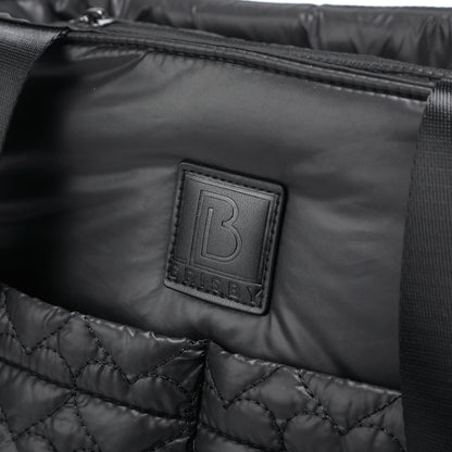 Florence diaper bag 17L black - shoulder bag, care bag - hard-wearing - incl. cool bag, changing mat and stroller hooks - nylon