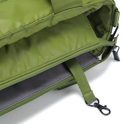Florence diaper bag 17L green - shoulder bag, care bag - hard-wearing - incl. cool bag, changing mat and stroller hooks - nylon
