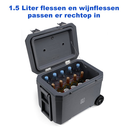 Cool box 45L grey - 3 days insulation - 4 cooling elements - temperature-safe closure