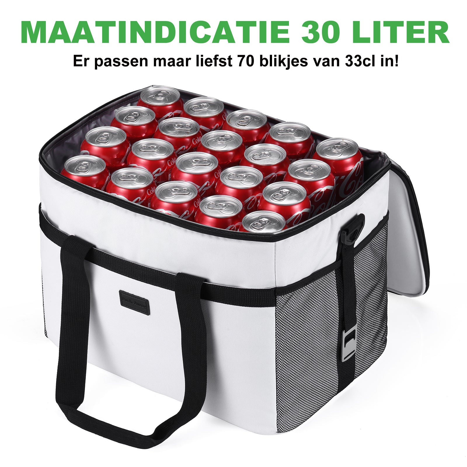 Packaway Koeltas 30L wit - incl. 4 koelelementen, draagband