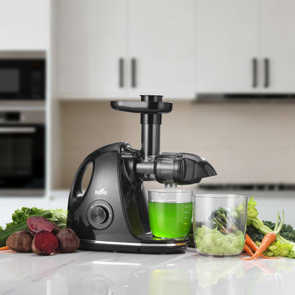 Bardi Slowjuicer zwart - 700 ml pulpreservoir - incl. schenkkan