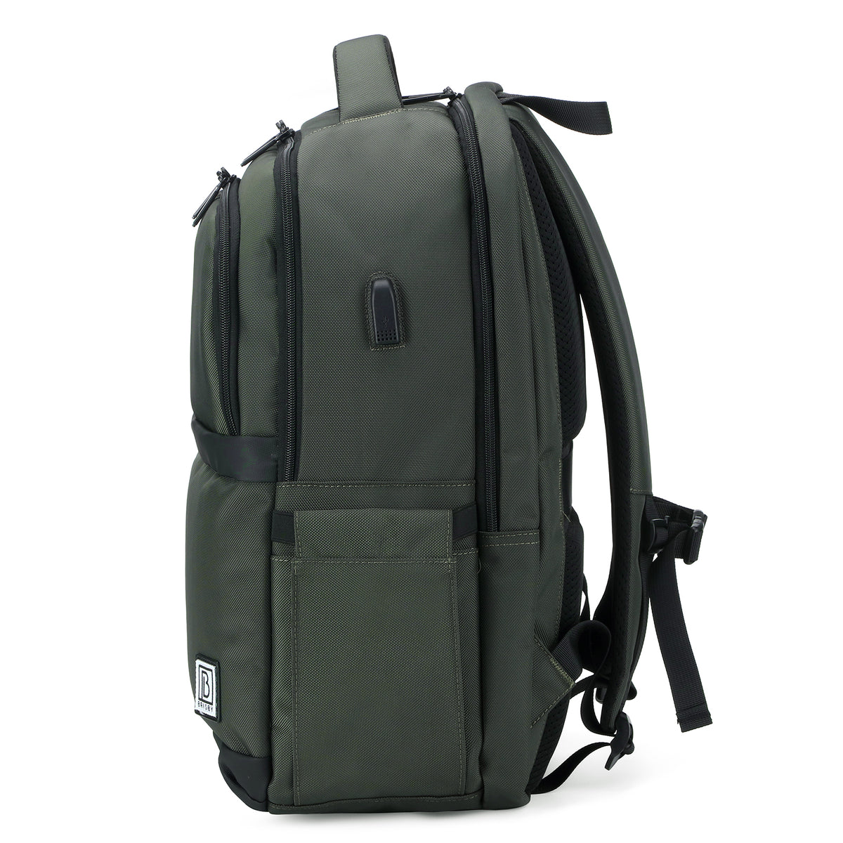 Brisby Rugzak Pro 2 – Laptoprugzak tot 15,7 inch voor Werk, School en Reizen – Waterafstotend – Met Tabletvak, Antidiefstalvak en Trolleysleeve – Groen