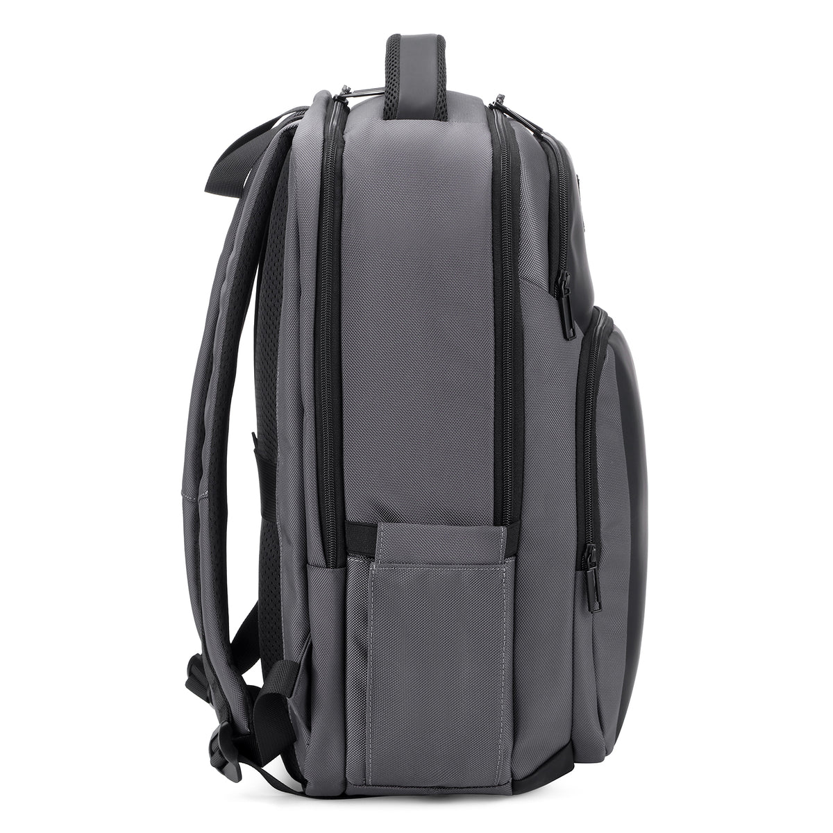 Brisby Rugzak Pro 1 – Laptoprugzak tot 15,7 inch voor Werk, School en Reizen – Waterafstotend – Met Tabletvak, Antidiefstalvak en Trolleysleeve - Grijs