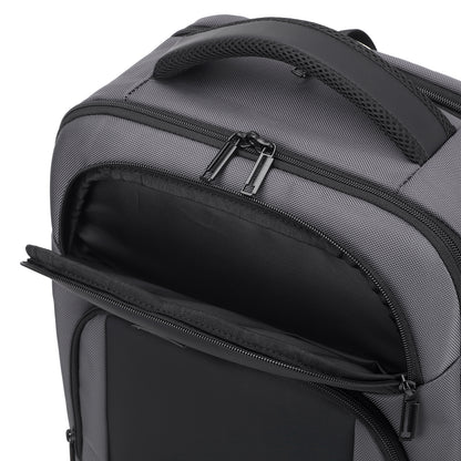 Brisby Rugzak Pro 1 – Laptoprugzak tot 15,7 inch voor Werk, School en Reizen – Waterafstotend – Met Tabletvak, Antidiefstalvak en Trolleysleeve - Grijs