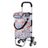 Packaway Boodschappentrolley met Trapwielen 40 Liter - Opvouwbare Boodschappenwagen met ruim Koelvak - Pastel Blossom