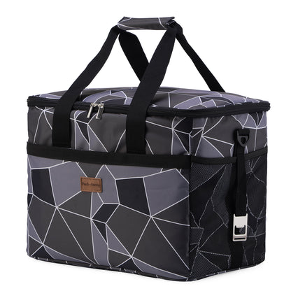 Packaway Koeltas 30L abstract zwart grijs - incl. 4 koelelementen, draagband