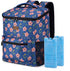 Packaway Koeltas Rugzak 25L - Incl. 2 gratis koelelementen - Incl. gratis flessenopener - Waterafstotend - Anti diefstal vak - 4 Laags geïsoleerd - Blue Blossom