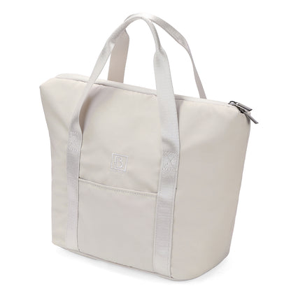 Brisby Koeltas Lunchtas 9L – 4-Laags Geïsoleerd – Inclusief 2 Koelelementen – Waterafstotend – Voor Werk, School & Onderweg - Crème