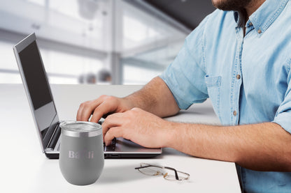 Bardi Thermosbekers 0,3L RVS grijs set -  incl. deksels - dubbelwandig