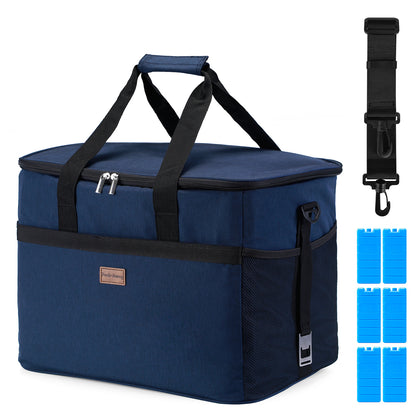 Packaway Koeltas 40L donkerblauw - incl. 6 koelelementen, draagband