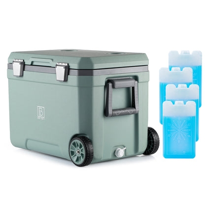 Cool box 45L green - 3 days insulation - 4 cooling elements - temperature-safe closure