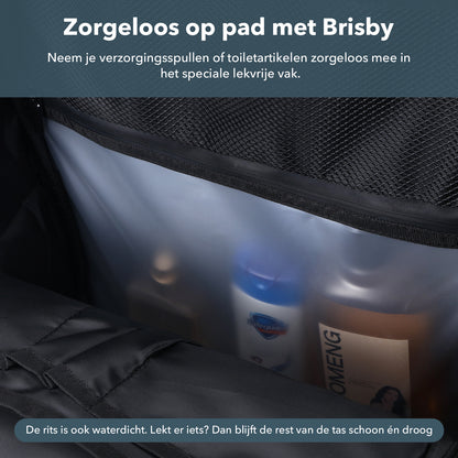 Brisby Rugzak Pro 1 – Laptoprugzak tot 15,7 inch voor Werk, School en Reizen – Waterafstotend – Met Tabletvak, Antidiefstalvak en Trolleysleeve - Blauw