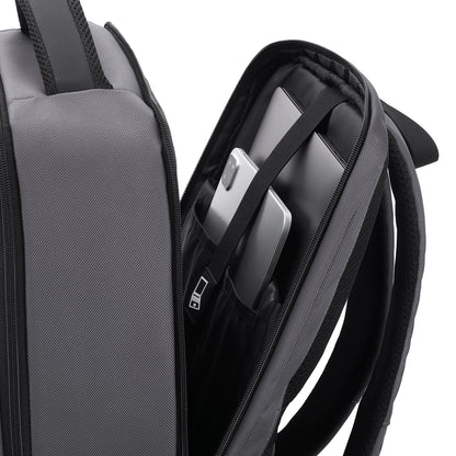 Brisby Rugzak Pro 1 – Laptoprugzak tot 15,7 inch voor Werk, School en Reizen – Waterafstotend – Met Tabletvak, Antidiefstalvak en Trolleysleeve - Grijs
