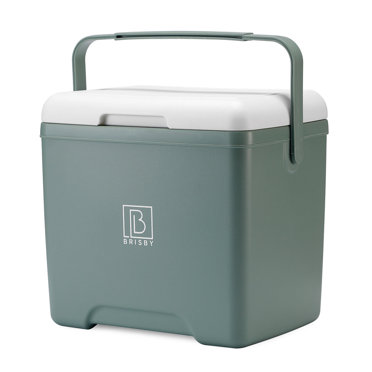 Brisby Koelbox - Frigobox - 13L- Groen - Tot maximaal 40 uur isolatie - Incl. 2 dikke koelelementen van 450ml - Met koelelementen vergrendeld in deksel en Brisby 500ml Zwarte Dubbelwandige Thermosfles