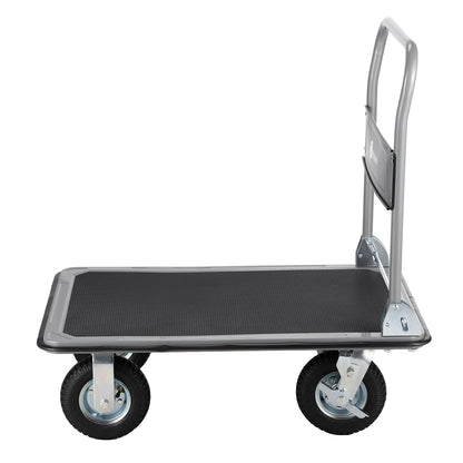 Packaway Professionele Opvouwbare Transportwagen 350 kg – Transportkar met Rubberen Luchtbanden – Rem – Antislip Laadplateau