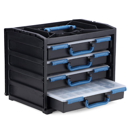 Packaway 5 Delige Draagbare Luxe  Assortimentsdoos, Assortimentskoffer Met 65 Uitneembare bakjes.