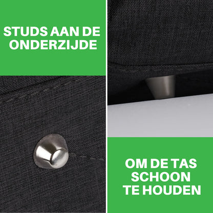 Brisby Luiertas duffel zwart - incl. verschoonmat, isoleervakken en speenhouder