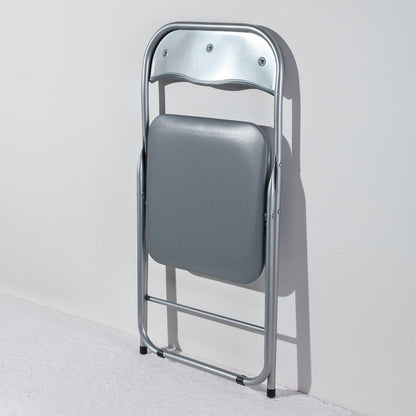 Bardi 8-delige Klapstoelen set PVC grijs - 100 kg draagvermogen