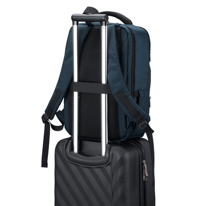 Brisby Rugzak Pro 1 – Laptoprugzak tot 15,7 inch voor Werk, School en Reizen – Waterafstotend – Met Tabletvak, Antidiefstalvak en Trolleysleeve - Blauw