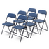 Bardi 6-delige Klapstoelen set PVC blauw - 100 kg draagvermogen