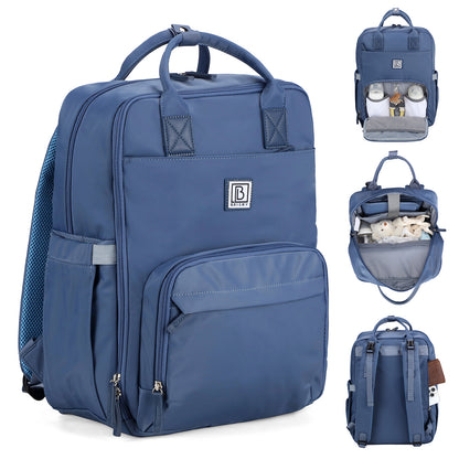 Brisby Slijtvaste Luiertas – Verzorgingstas – met Buggymontage - Nordic Blue