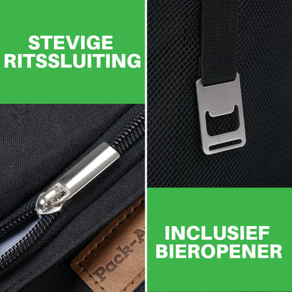 Packaway Koeltas 40L zwart - incl. divider, 6 koelelementen, draagband