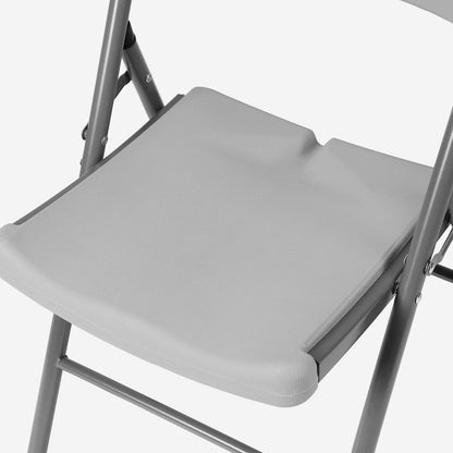Bardi 4-delige Klapstoelen set stevig grijs - 200 kg draagvermogen