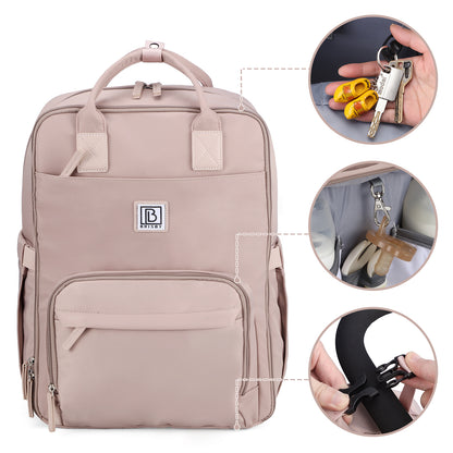 Brisby slijtvaste Luiertas – verzorgingstas – met buggymontage - Muted Rose