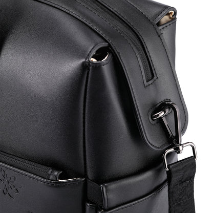 Brisby Luiertas weekendtas Venezia zwart - incl. koeltas, verschoningsmat