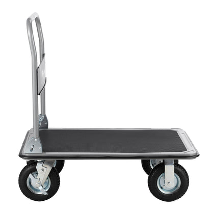 Packaway Professionele Opvouwbare Transportwagen 350 kg – Transportkar met Rubberen Luchtbanden – Rem – Antislip Laadplateau