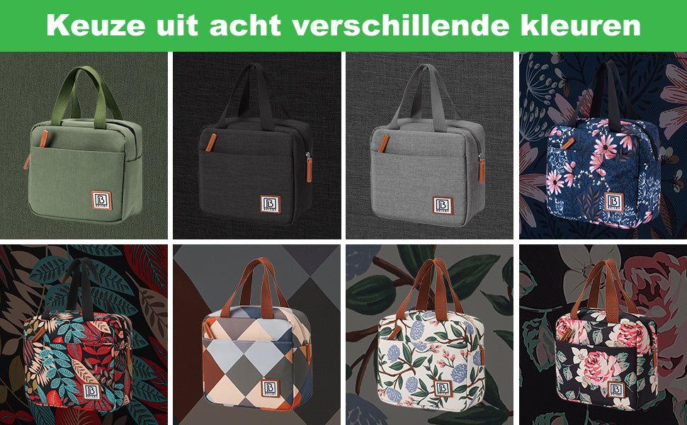 Koeltas 4L japanse bloem - Lunchtas - kolftas - 4-laags geïsoleerd - gratis koelelement