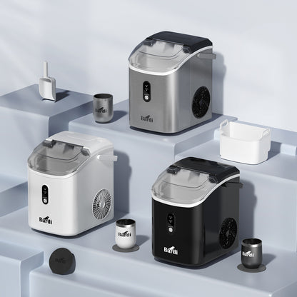 Bardi Nugget IJsblokjesmachine Rond 1,1L zwart - 15 kg/24 uur - incl. thermosbeker