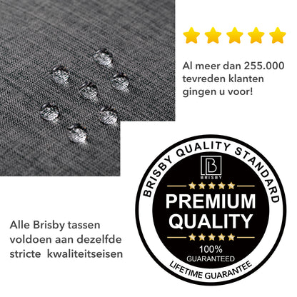 Brisby Koeltas & Lunchtas 2,5 Liter voor Kinderen - Inclusief Koelelement & Naamkaartje - Donkergrijs
