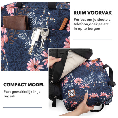 Brisby Koeltas Lunchtas 7L - Inclusief 2 Koelelementen & Schouderband - Japanese Flower