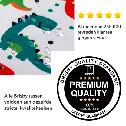 Brisby Koeltas & Lunchtas 2,5 Liter voor Kinderen - Inclusief Koelelement & Naamkaartje - Dino