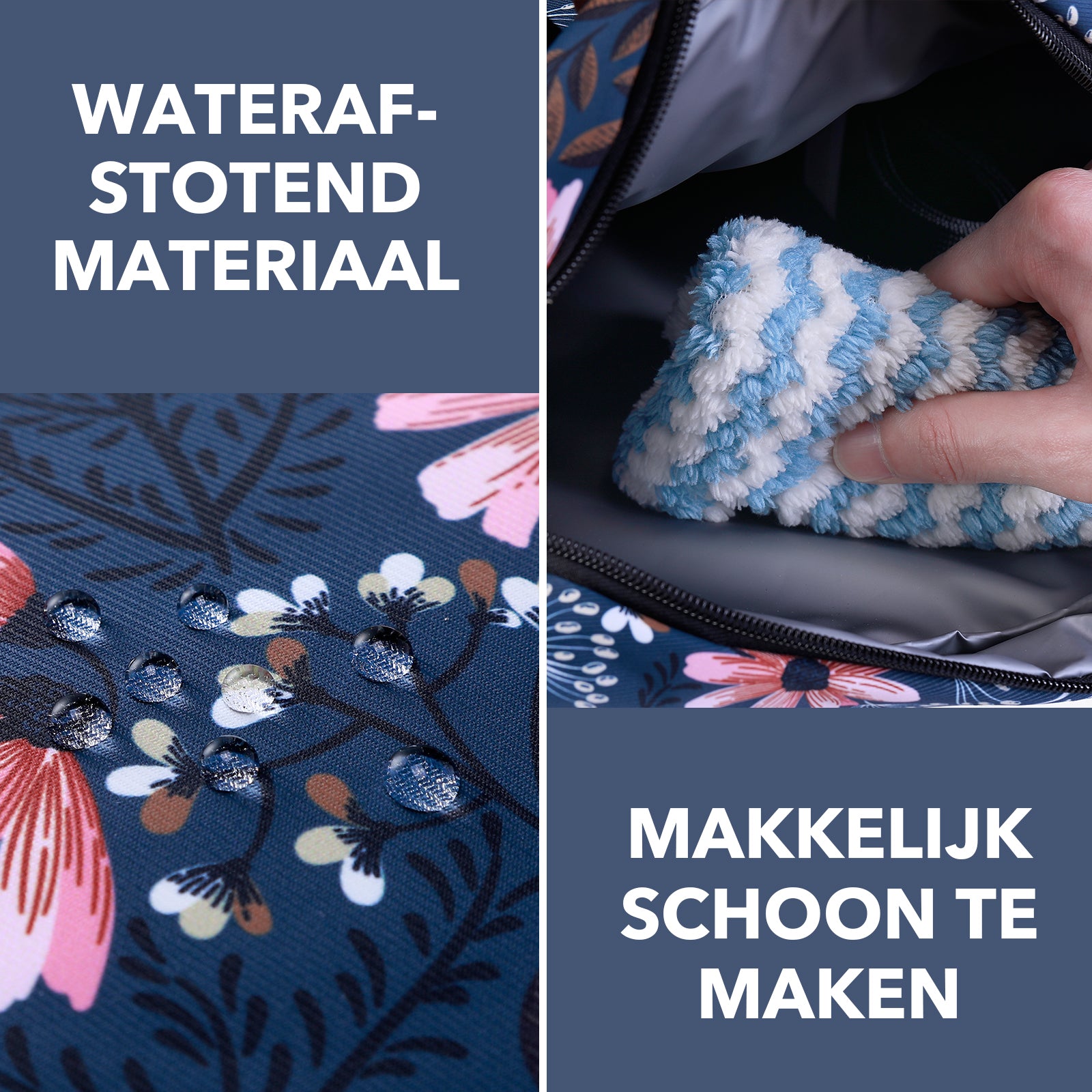 Brisby Koeltas Lunchtas 4L - Waterafstotend - Geïsoleerde Kolftas - Inclusief Koelelement - Japanese Flower