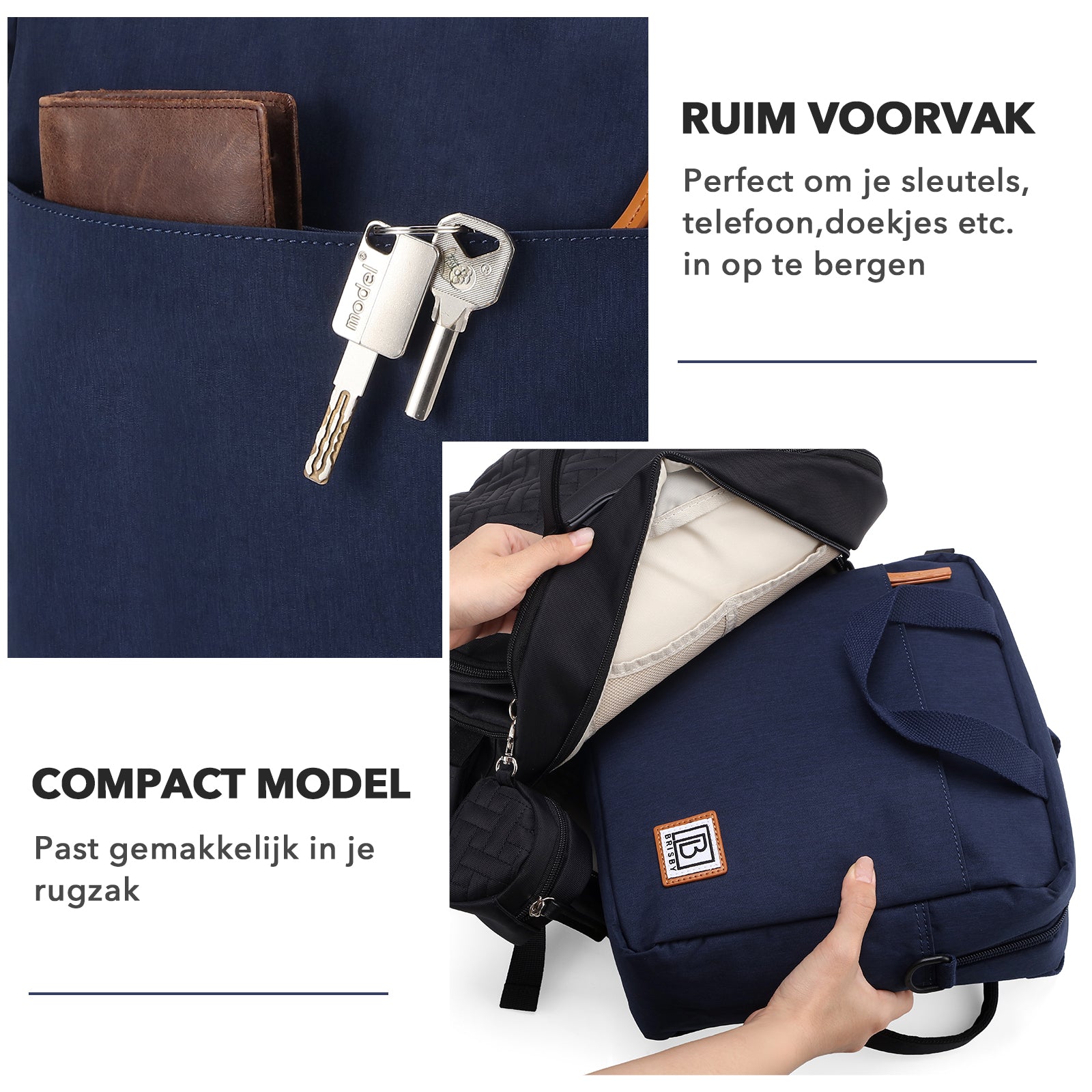 Brisby Koeltas Lunchtas 7L - Inclusief 2 Koelelementen & Schouderband - Blauw