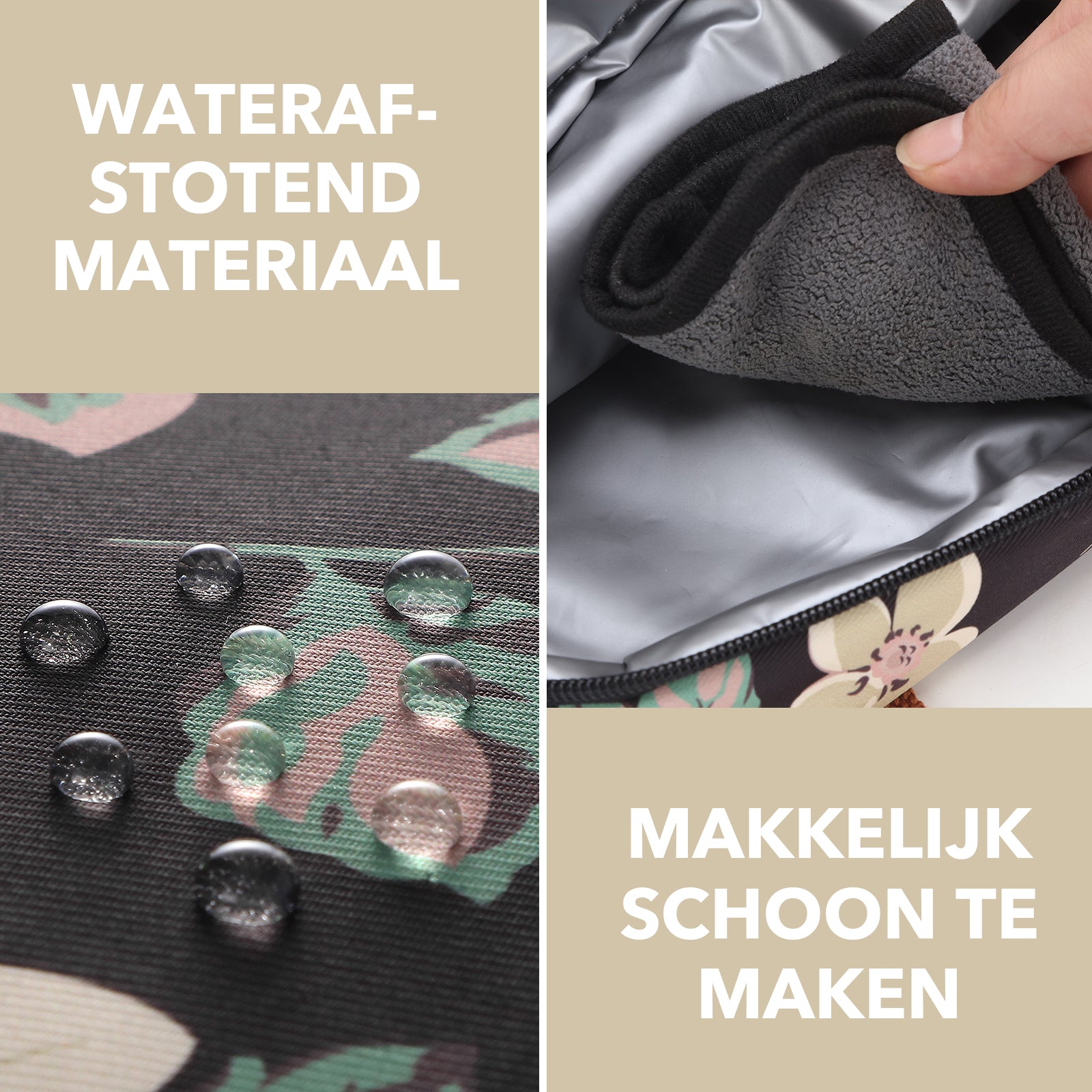 Brisby Koeltas Lunchtas 4L - Waterafstotend - Geïsoleerde Kolftas - Inclusief Koelelement - Bloemetjes
