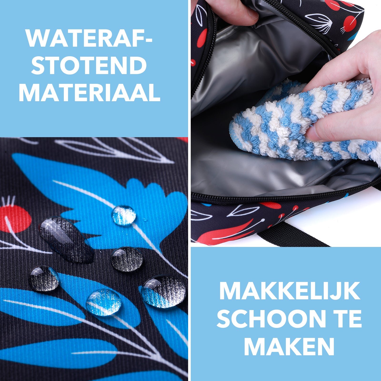 Brisby Koeltas Lunchtas 4L - Waterafstotend - Geïsoleerde Kolftas - Inclusief Koelelement - Night Flower
